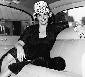Jane Russell Actress arriving in London to Perform at the London Palladium