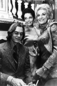 00066 Prints: Jane Russell and her adopted son Tommy Cavanagh and Beryl Davis here on tour of Great
