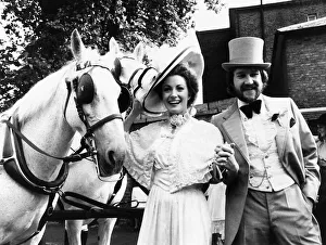 Jane Seymour British actress on her wedding day 1977 with groom Geoggrey