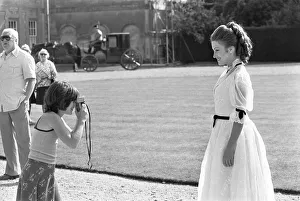 00887 Prints: Jane Seymour poses for a photograph at Stratfield Saye House during a break in filming