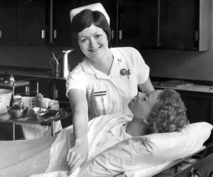 Janet Ashworth from Swindon is in her third year as a state registered trainee nurse