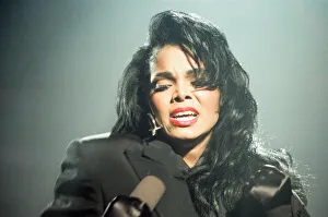 Janet Jackson performing on her Rhythm Nation World Tour at Wembley Arena