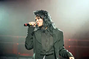 Janet Jackson performing on her Rhythm Nation World Tour at Wembley Arena