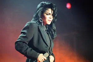 Janet Jackson performing on her Rhythm Nation World Tour at Wembley Arena