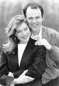 Janie Dee Actress with Simon Green Actor who star in the musical Between The Lines
