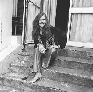 Dead Prints: Janis Joplin American Singer in London in a Mayfair mews in 1969 She was due to appear