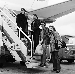 Fur Coat Prints: A Japan Air DC-8 jet airliner has been chartered by the British progressive music group