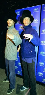 Jay Kay of Jamiroquai - 1999 meets his Wax Works Model at Madame Tuassuards