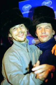 Jay Kay of Jamiroquai - 1999 meets his Wax Works Model at Madame Tuassuards