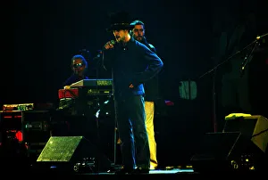 Jay Kay of Jamiroquai performing in Concert at Alexandra Palace, London