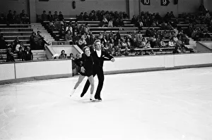 Jayne Torvill and Christopher Dean ice skating in Nottingham. 20th November 1983