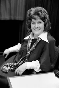 Jean Challis, BBC Newsreader. February 1975 75-00845-001
