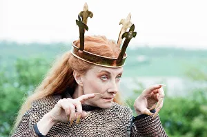 Jean Marsh as Morgaine whilst on location filming for the Dr Who story Battlefield