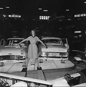 Motoring Prints: Jean Shrimpton, model and actress pictured here at The Motor Show in Earls Court