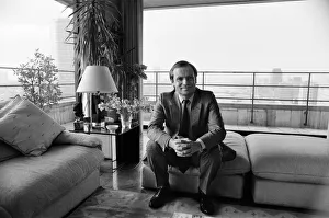 Jeffrey Archer in the living area of his sumptuous penthouse flat overlooking the Thames
