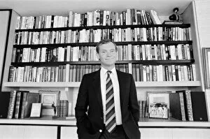 Images Dated 9th September 1987: Jeffrey Archer pictured in his apartment by the River Thames, London. 9th September 1987