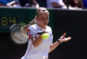 Womens Game Prints: Jelena Dokic tennis player at Wimbledon July 1999 on her way to losing against Alexandra