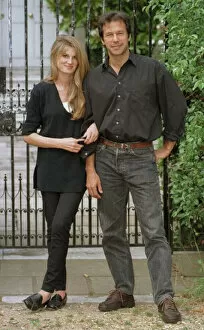 00104 Collection: Jemima and Imran Khan outside the Goldsmiths South Richmond Home the day after Imran Khan