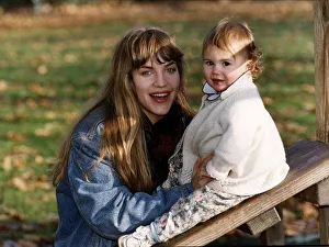 Jennifer Calvert Actress with her 15 month old daughter Georgia