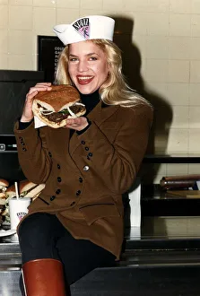 Jennifer Calvert Actress appeared in Brookside and Spatz Picture shows her eating a