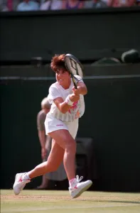 Championships Prints: JENNIFER CAPRIATI PLAYING ON COURT AT THE 1993 WIMBLEDON TENNIS TOURNAMENT -