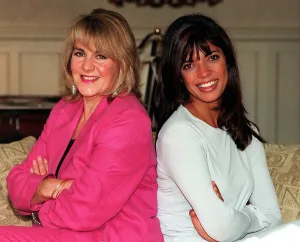 Jenny Powell TV Presenter September 1998 with Nina Myskow Journalist