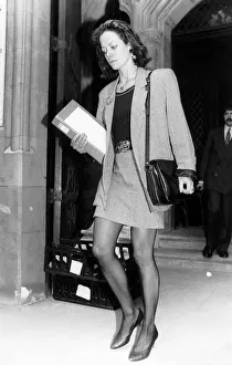 High Heels Prints: Jenny Seagrove Actress leaves the high court after her divorce case in July 1988