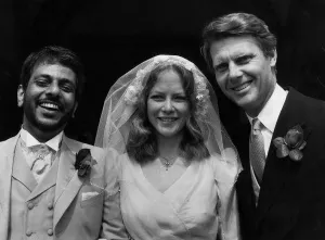 Jenny Seagrove Actress with newly wed husband Madhav Sharma