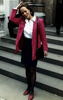 Jenny Seagrove Actress outside the High Court in July 1988