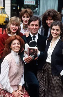 Jeremy Brett Gayle Hunnicutt with cast of new television series Sherlock Holmes