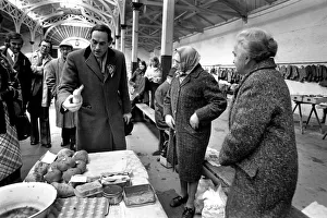 Jeremy Thorpe leader of the liberal party holds a press conference before embarking