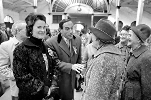 Jeremy Thorpe leader of the liberal party holds a press conference before embarking