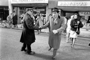Jeremy Thorpe leader of the liberal party holds a press conference before embarking
