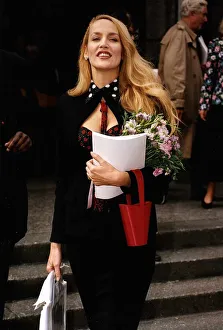 Jerry Hall singer actress model married to Mick Jagger opens British Art Fair