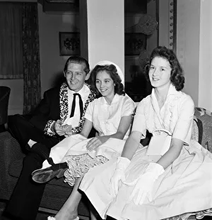 Jerry Lee Lewis and his 13-year-old wife Myra at the Westbury Hotel, London