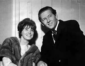 00042 Prints: Jerry Lee Lewis listens to the show with his wife before he entertained the huge crowd