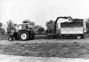 Core53 Prints: A JF forager havester making easy work of front-cut silage on a Border farm