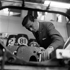 Jim Clark Motor Racing driver at Lotus July 1963 Racing Car Headquarters