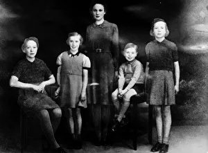 Jim Clark racing driver aged 5 with sisters Susan Betty Mattie Isobel Scottish World