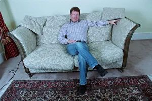 Jim Davidson Comedian / TV Presenter October 1998 Sitting on sofa at home