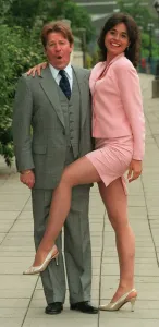 Jim Davidson TV Presenter introduces Melanie Stace his new co star in the Generation