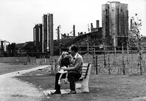 Jim Mapstone and his three-year-old daughter Tammy of Aberystwyth Street, Splott