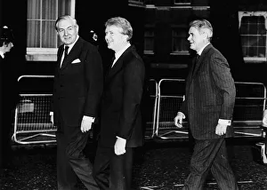President Prints: Jimmy Carter USA President outside 10 Downing Street after being greeted by British Prime