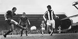 Jimmy Case crashes home Liverpools third goal during their League match against West