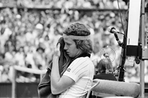 01229 Prints: Jimmy Connors v John McEnroe, Wimbledon Mens Semi Final, Thursday 30th June 1977