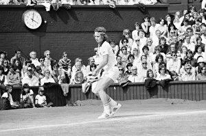 01229 Prints: Jimmy Connors v John McEnroe, Wimbledon Mens Semi Final, Thursday 30th June 1977