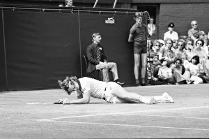 01229 Prints: Jimmy Connors v John McEnroe, Wimbledon Mens Semi Final, Thursday 30th June 1977