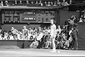 01229 Prints: Jimmy Connors v John McEnroe, Wimbledon Mens Semi Final, Thursday 30th June 1977