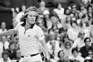 01229 Prints: Jimmy Connors v John McEnroe, Wimbledon Mens Semi Final, Thursday 30th June 1977