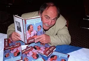 Images Dated 26th April 1990: Jimmy Greaves ex-England footballer and sports commentator 1990 launching his book